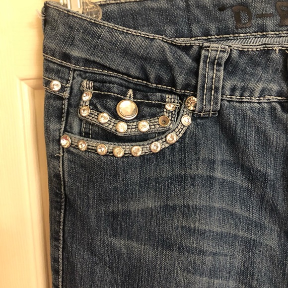 (2/$15) Rhinestoned bling Bootcut jeans - Picture 3 of 8